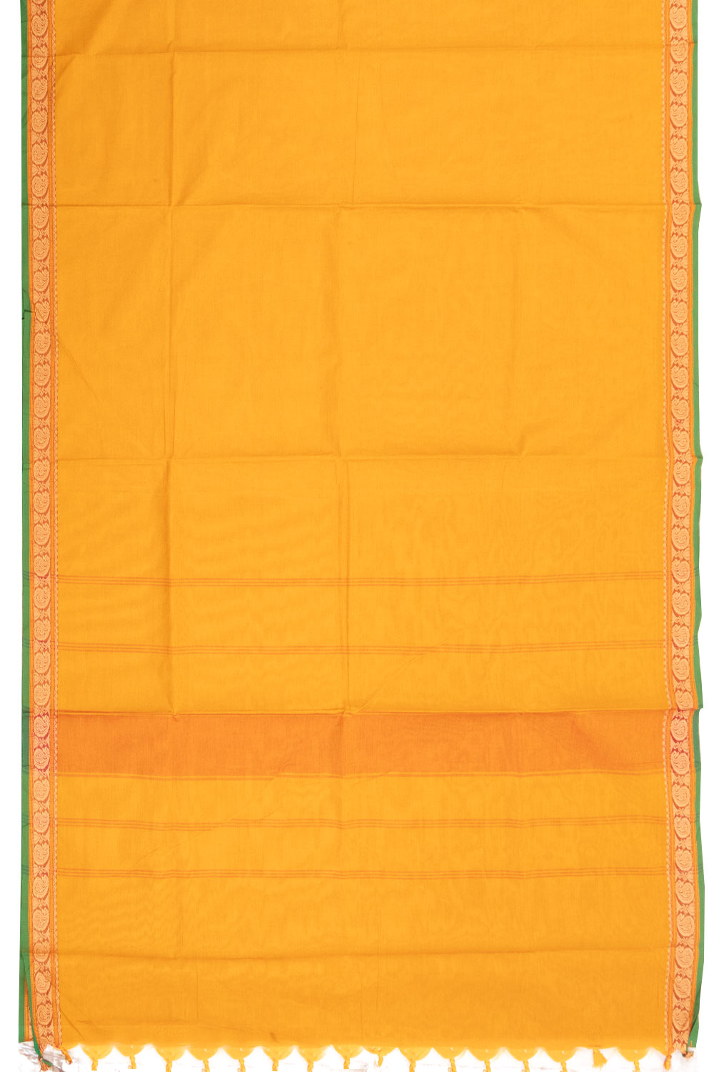 Orange Handloom Kanchi Cotton Saree