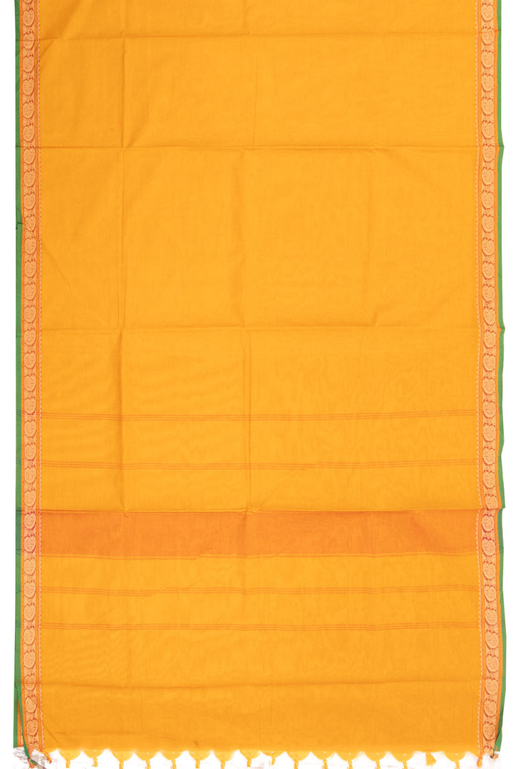 Orange Handloom Kanchi Cotton Saree