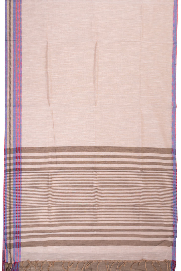 Grey Handloom Kanchi Cotton Saree