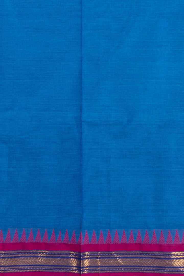 Blue Handloom Kanchi Cotton Saree