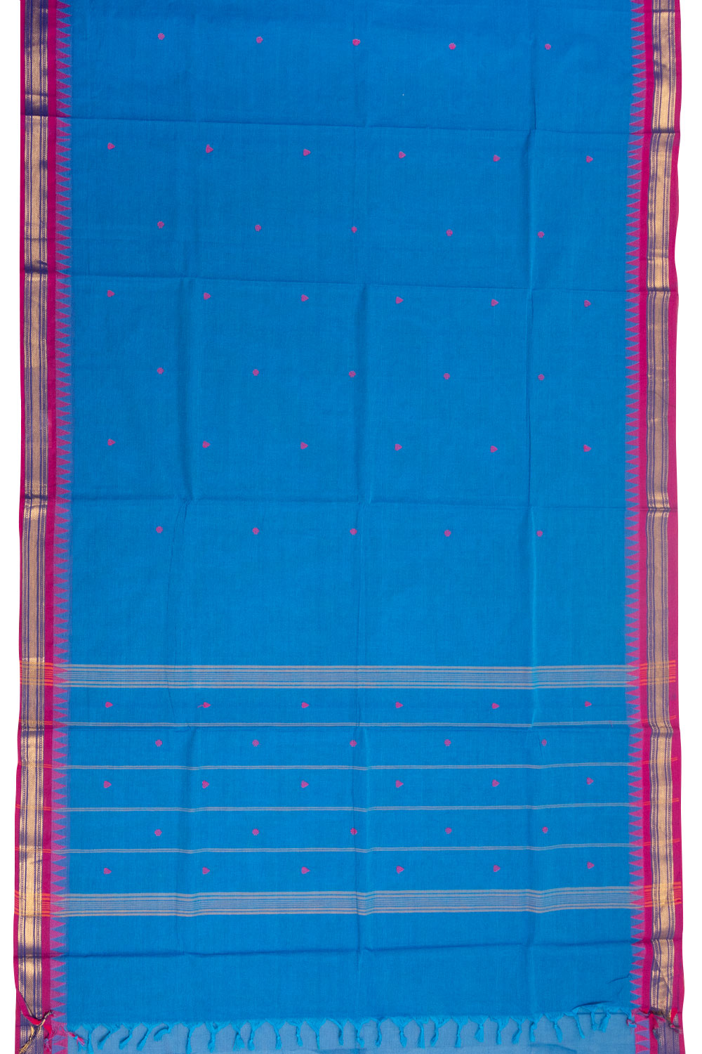 Blue Handloom Kanchi Cotton Saree