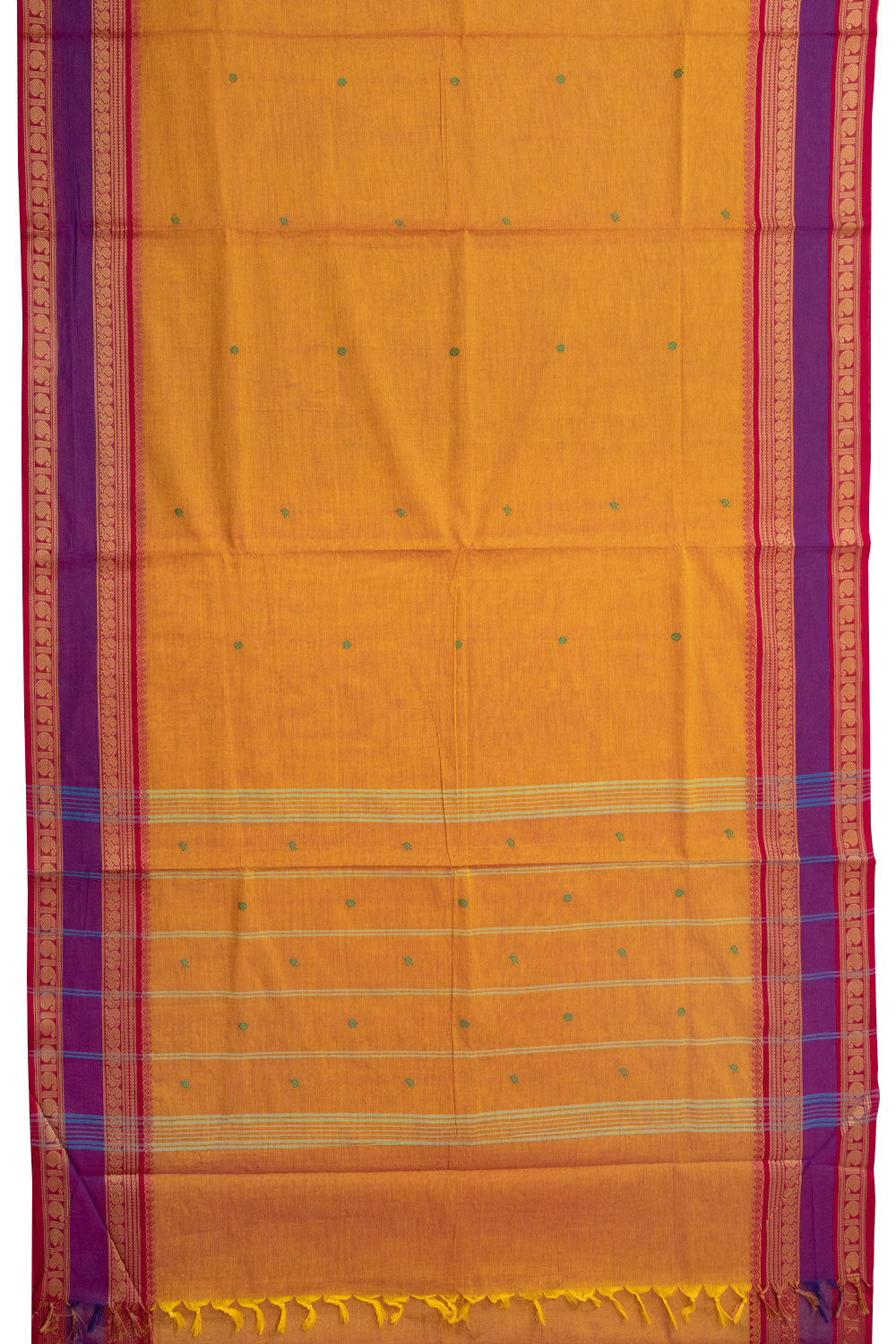 Yellow Handloom Kanchi Cotton Saree