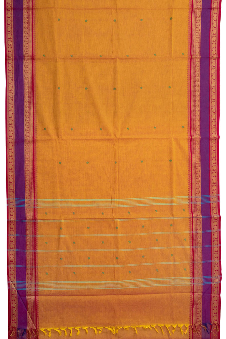 Yellow Handloom Kanchi Cotton Saree