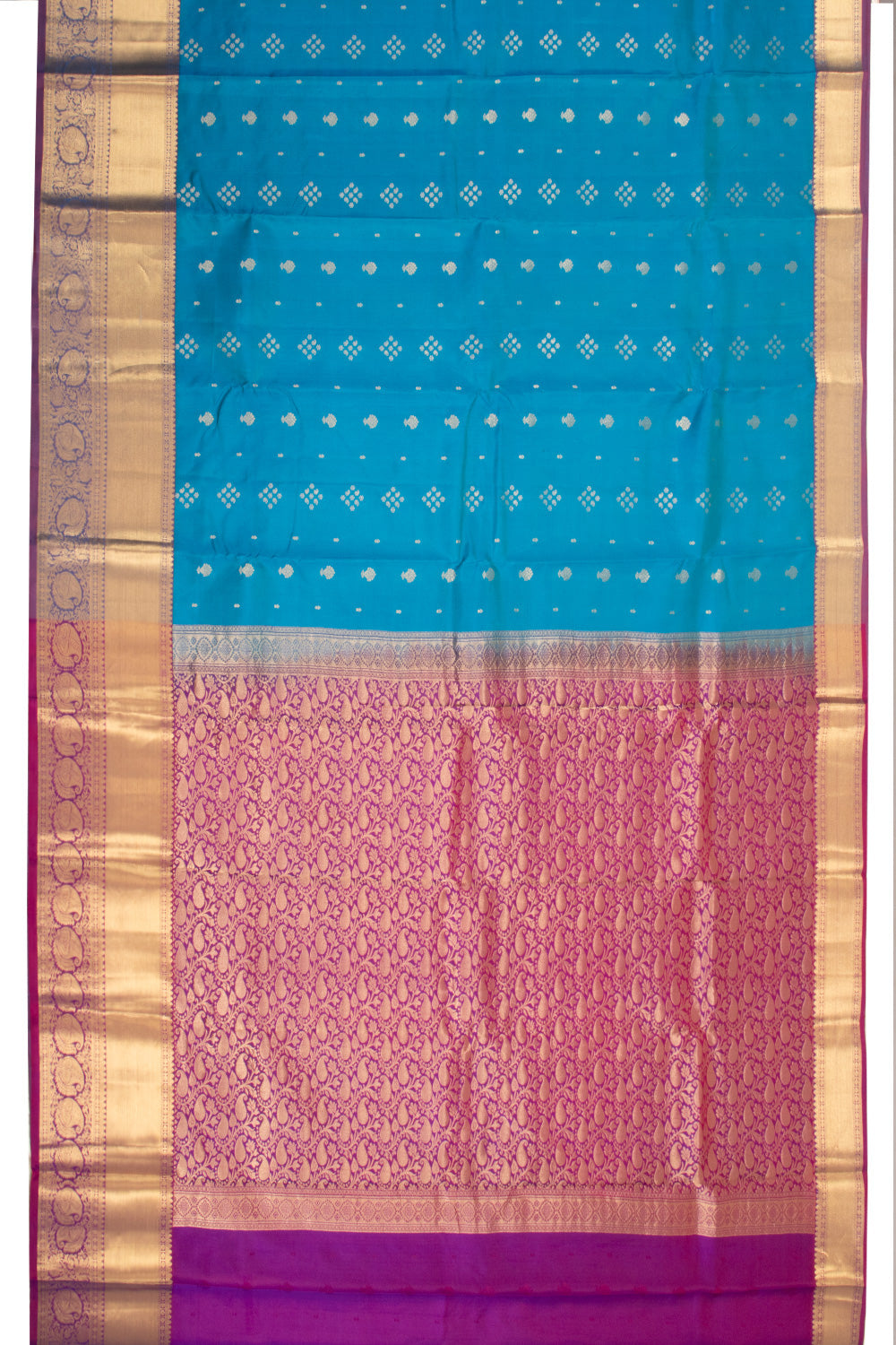 Blue Handloom Kanjivaram Pure Silk Saree 10071885