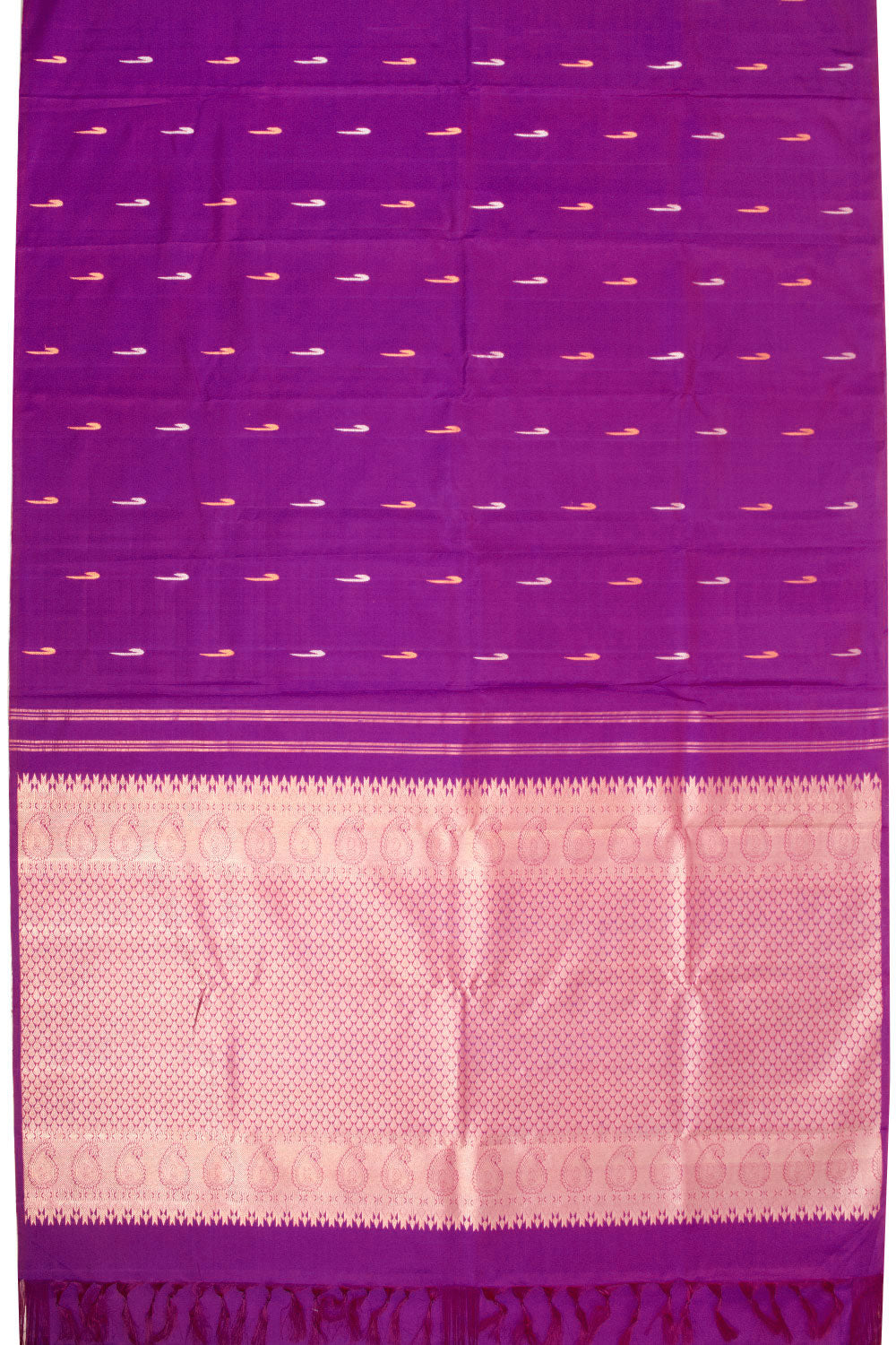 Purple Handloom Kanjivaram Silk Saree 10071894