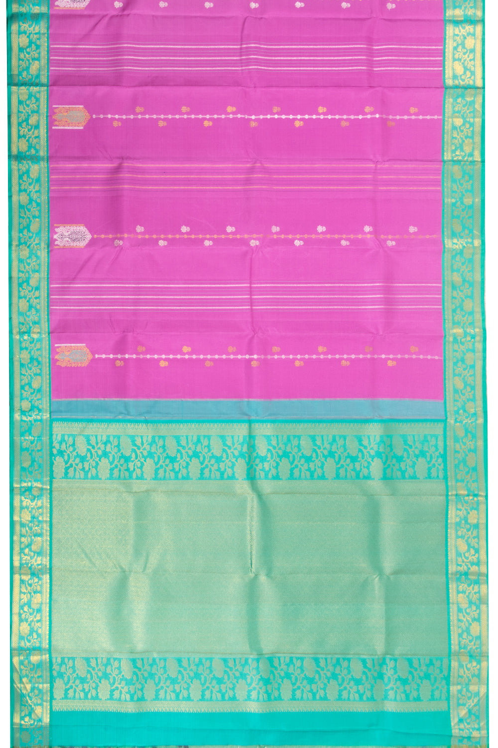 Violet Pure Silk Kanjivaram Saree