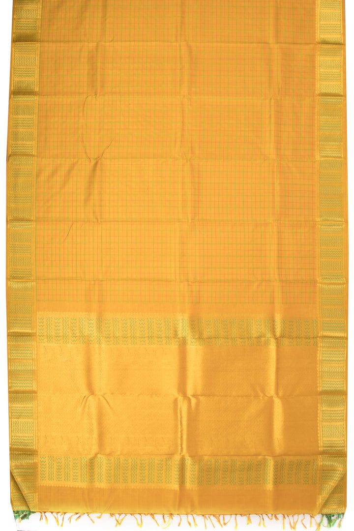 Yellow Handloom Kanjivaram Silk Saree