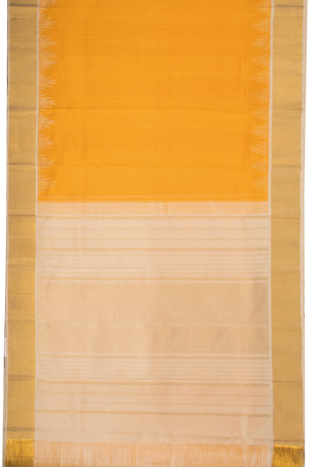 Yellow Pure Silk Kanjivaram Saree 