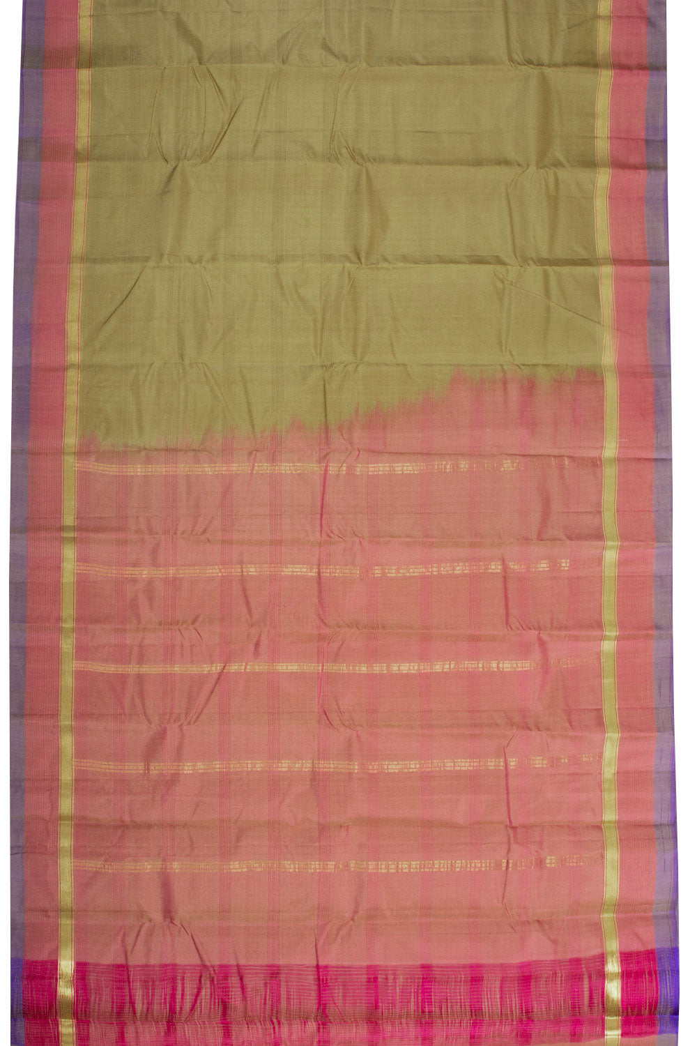 Green Handloom Pure Silk Kanjivaram Saree 10071953