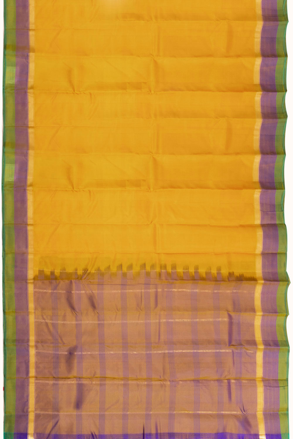 Yellow Handloom Pure Silk Kanjivaram Saree 10071958