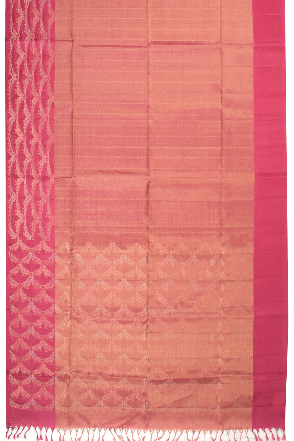 Peach Kanjivaram Soft Silk Saree