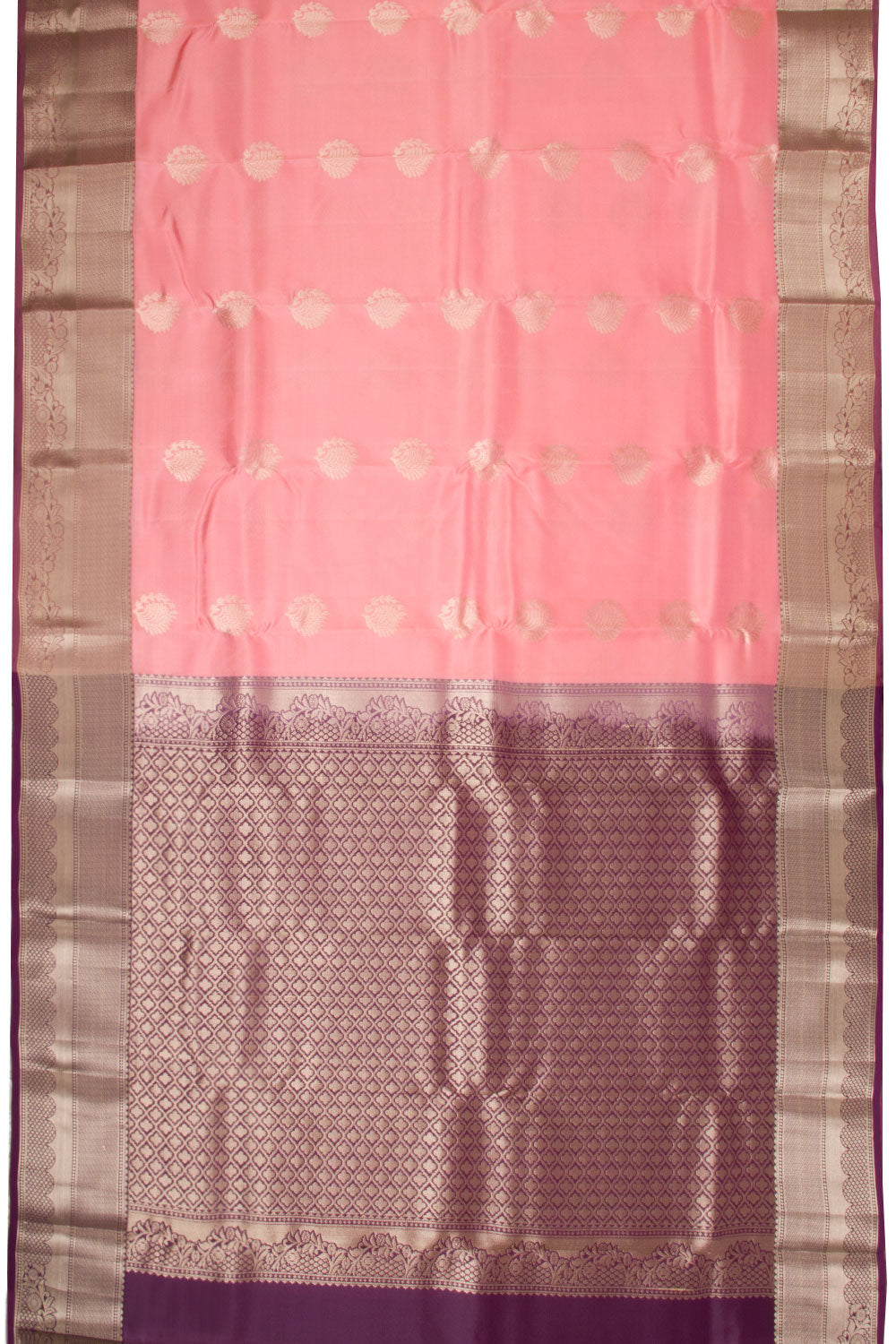 Peach Kanjivaram Blended Silk Saree