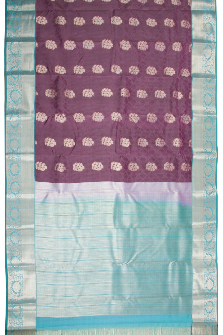 Purple Kanjivaram Blended Silk Saree