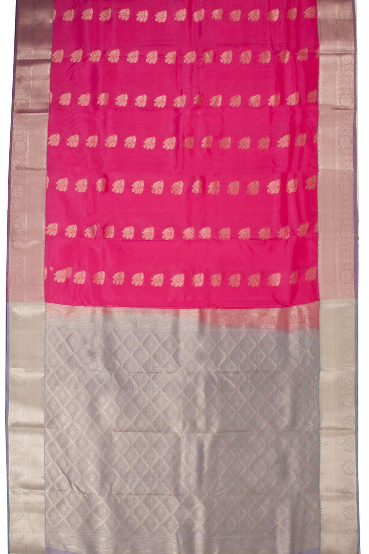 Pink Kanjivaram Blended Silk Saree