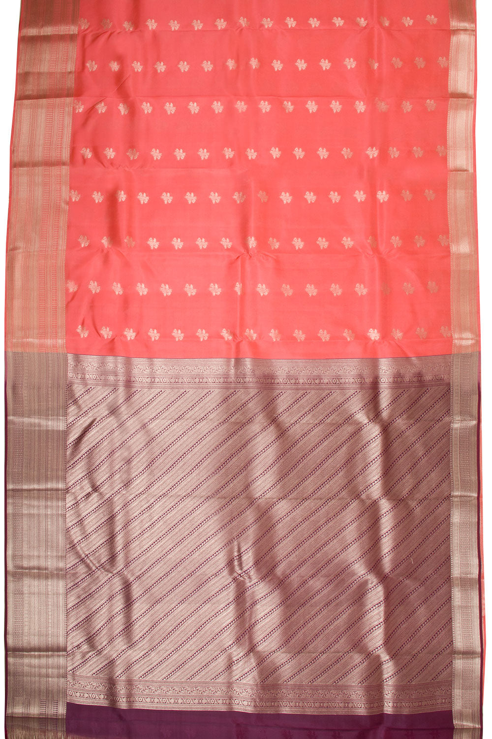 Peach Kanjivaram Blended Silk Saree