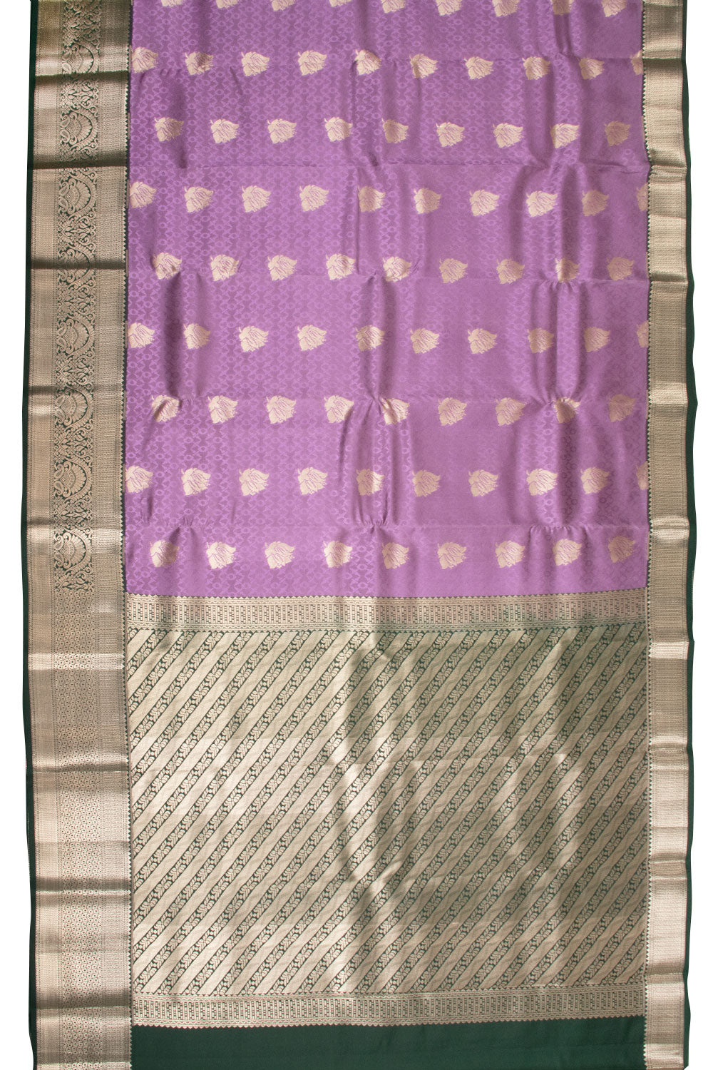 Purple Kanjivaram Blended Silk Saree