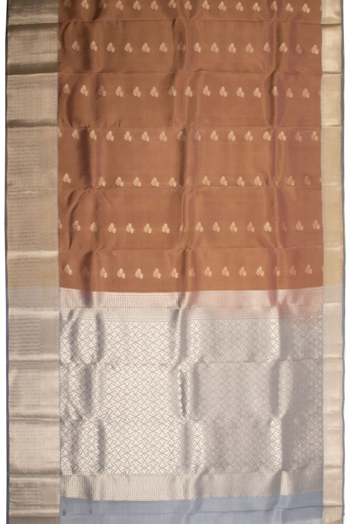 Brown Kanjivaram Blended Silk Saree 