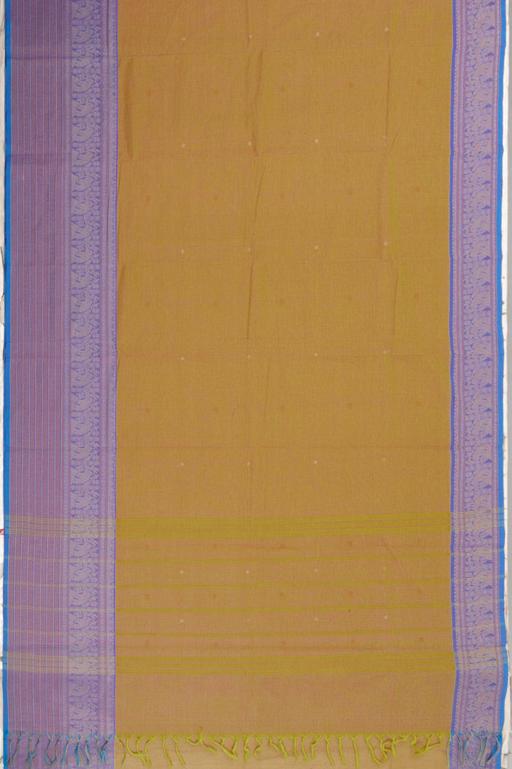 Yellow Handloom Chettinad Cotton Saree 10072589