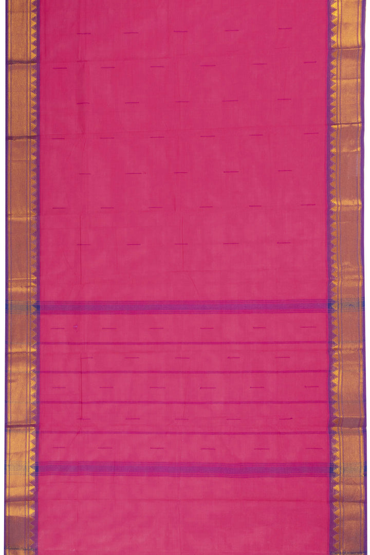 Pink Handloom Chettinad Cotton Saree 10072603