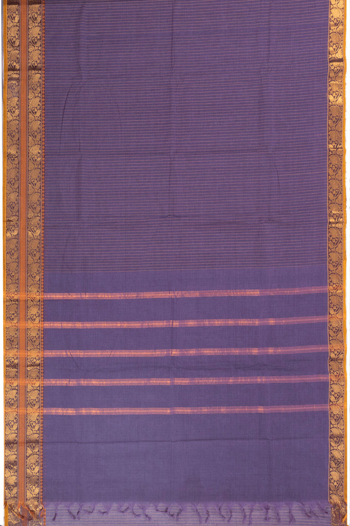 Purple Handloom Chettinad Cotton Saree 10072604