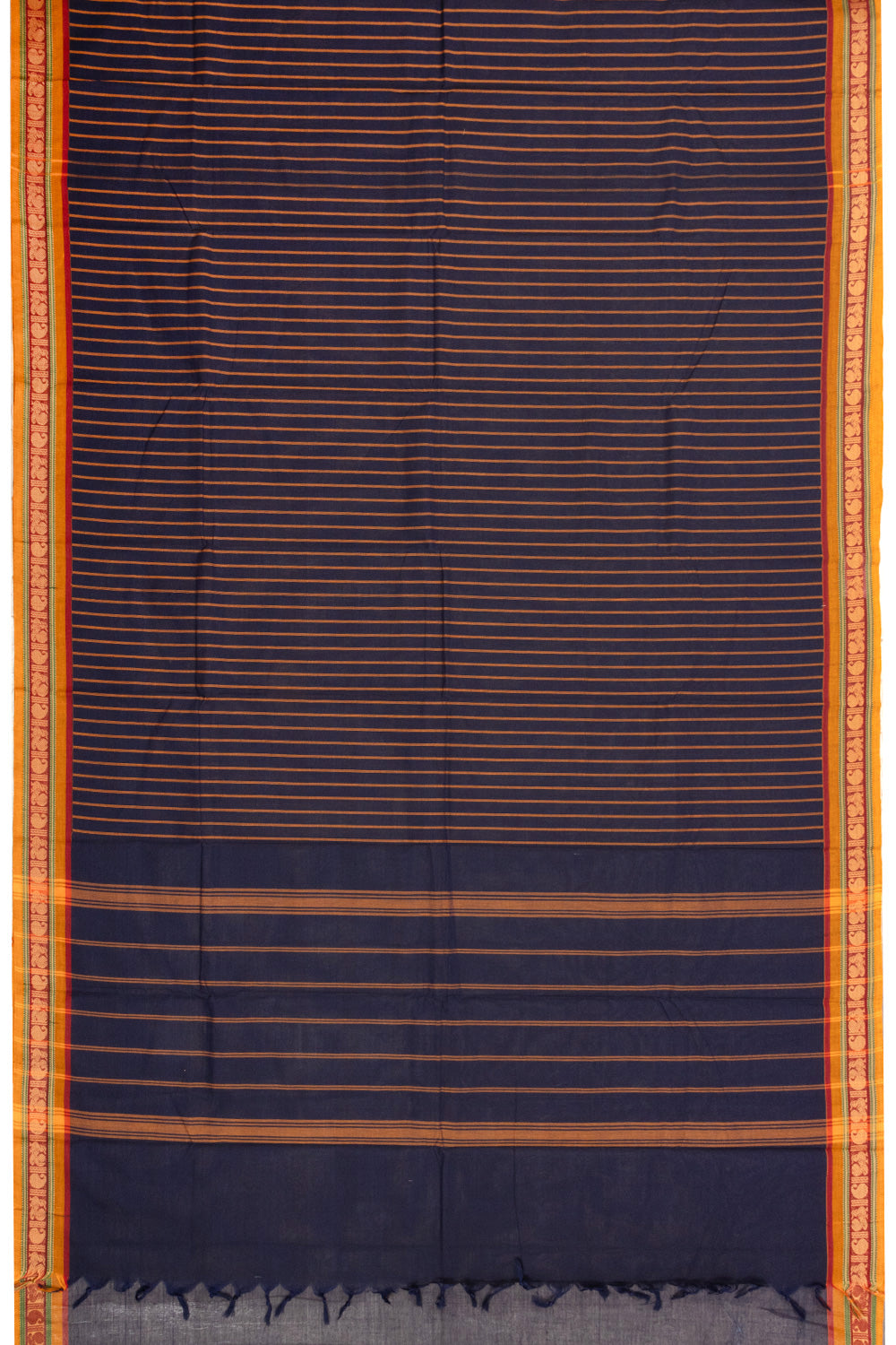 Blue Handloom Chettinad Cotton Saree 10072613