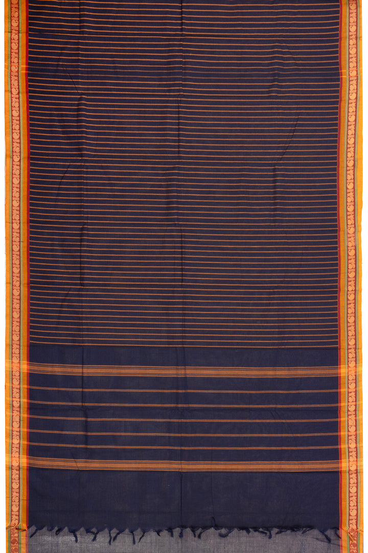 Blue Handloom Chettinad Cotton Saree 10072613