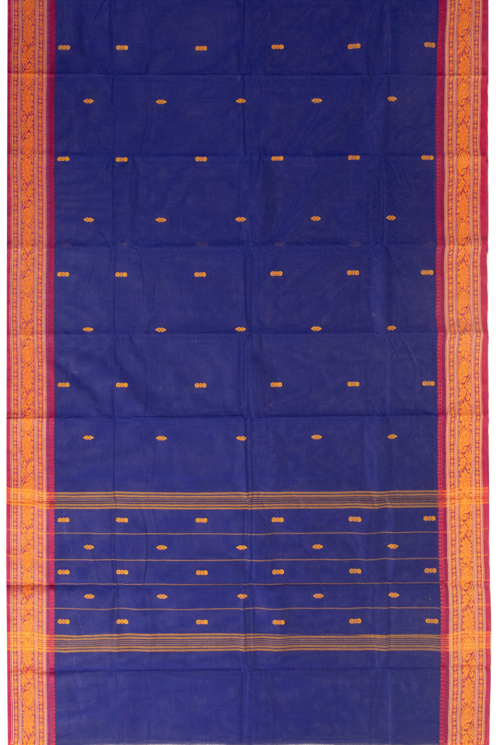 Blue Handloom Chettinad Cotton Saree 10072693