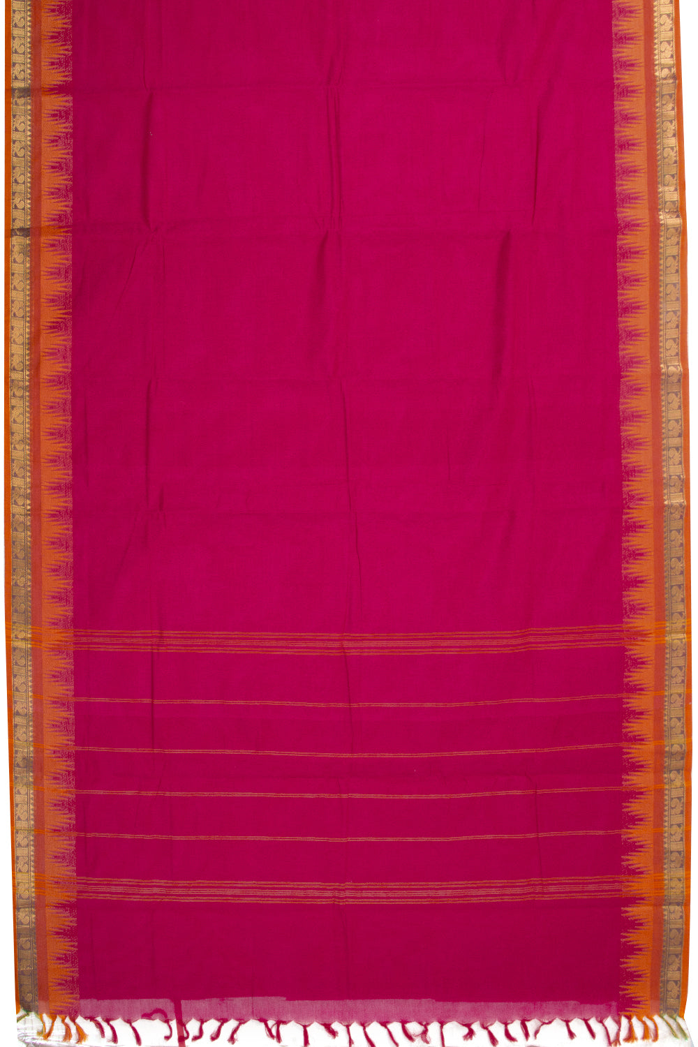 Pink Handloom Chettinad Cotton Saree 10072709