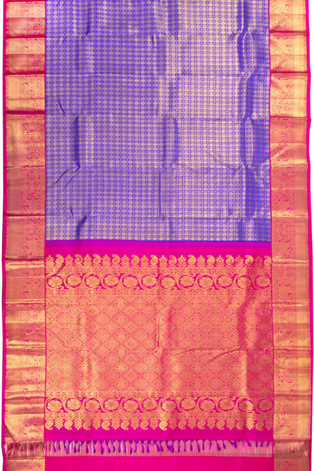 Purple Korvai Bridal Kanjivaram Silk Saree 10072746