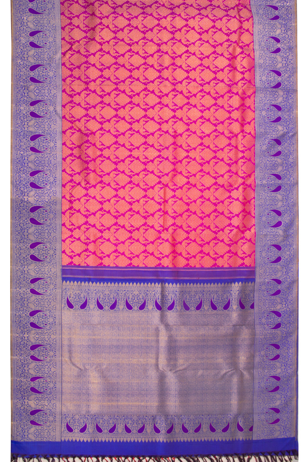 Pink Korvai Bridal Kanjivaram Silk Saree 10072757