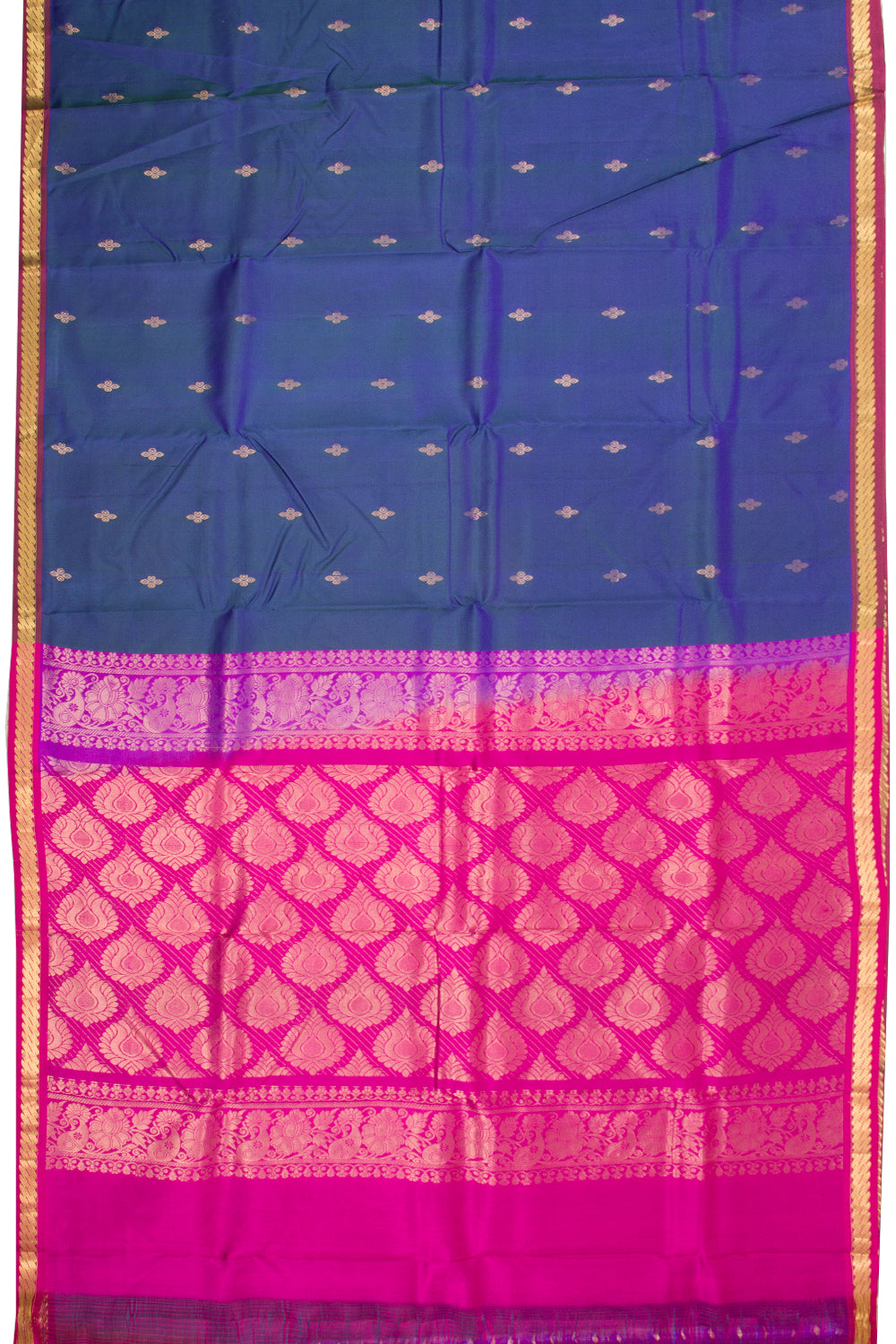 Blue Handloom Kanchipuram Pure Silk Saree 10072797