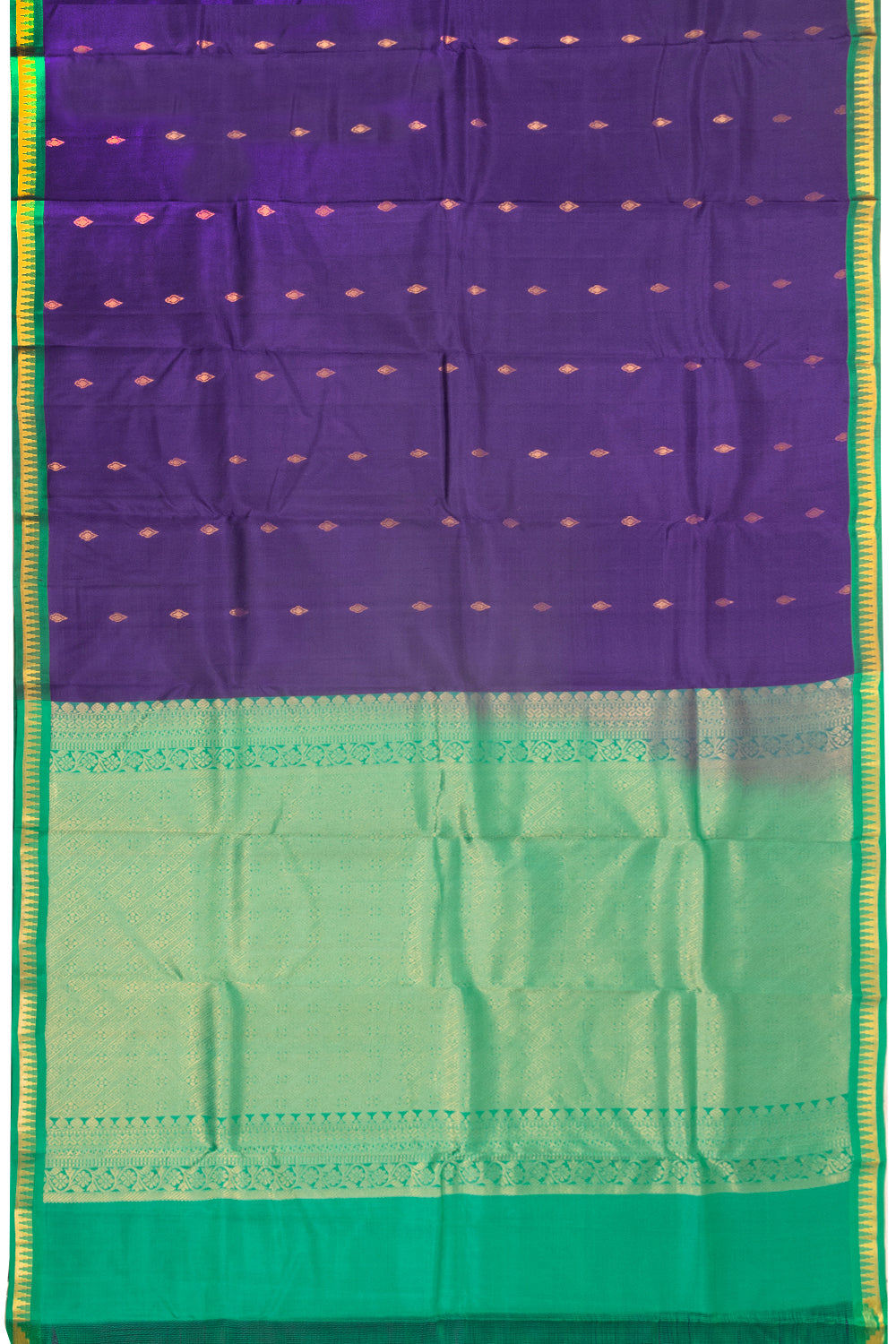 Purple Handloom Kanchipuram Pure Silk Saree 10072801