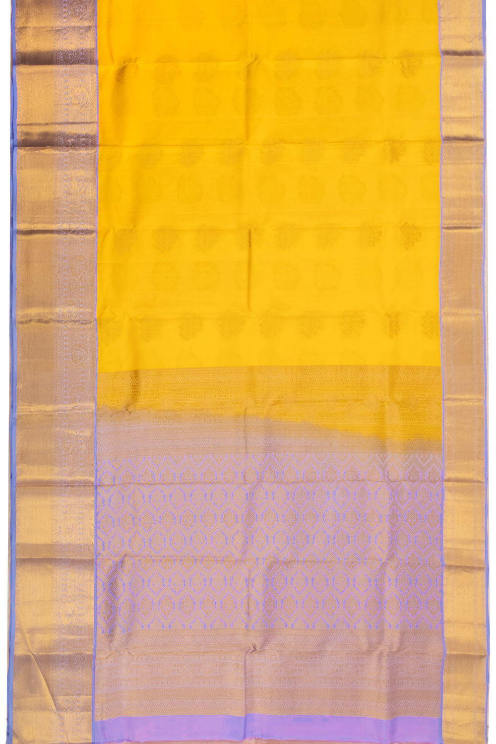 Yellow Handloom Kanchipuram Pure Silk Saree 10072803