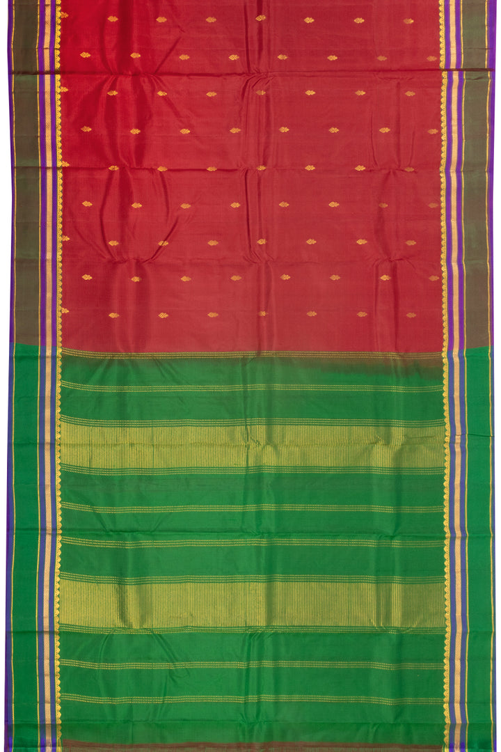 Red Handloom Kanchipuram Pure Silk Saree 10072811