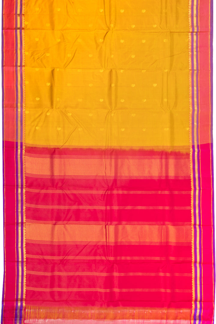 Yellow Kanchipuram Pure Silk Saree 10072814