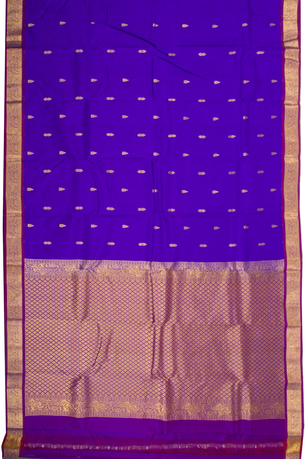 Blue Handloom Kanchipuram Pure Silk Saree 10072817