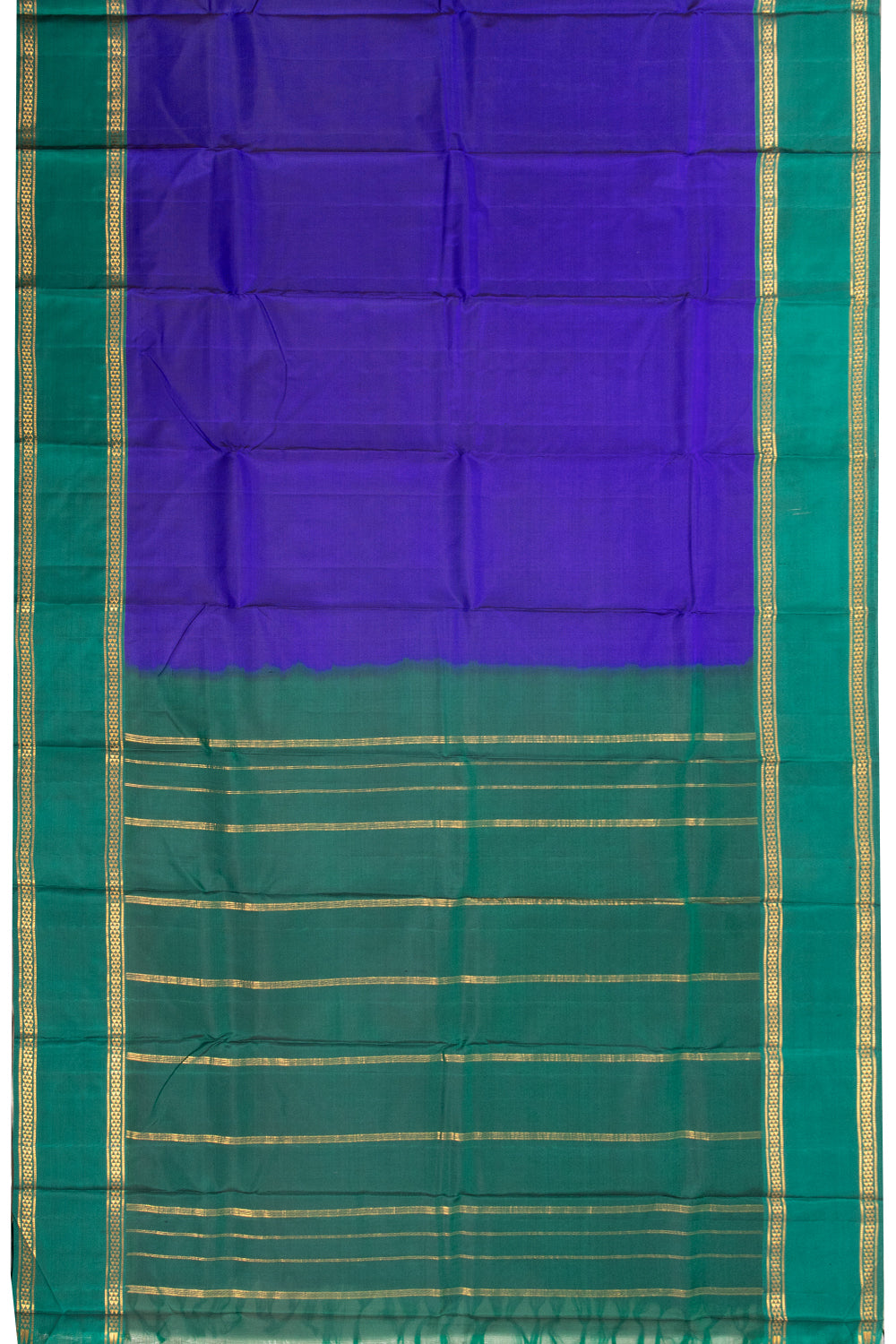 Blue Handloom Kanchipuram Pure Silk Saree 10072824