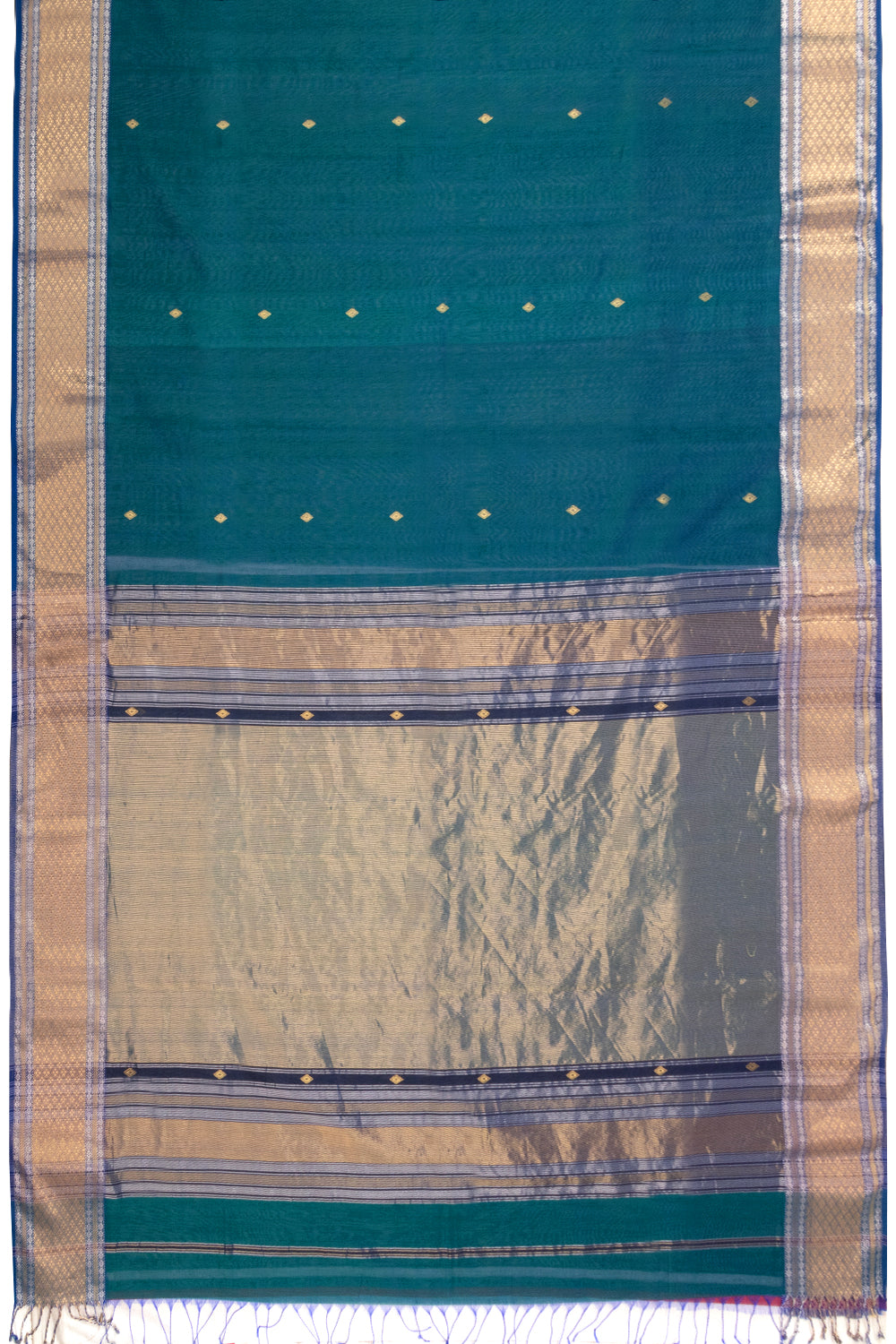 Blue Handloom Maheshwari Silk Cotton Saree 10073132