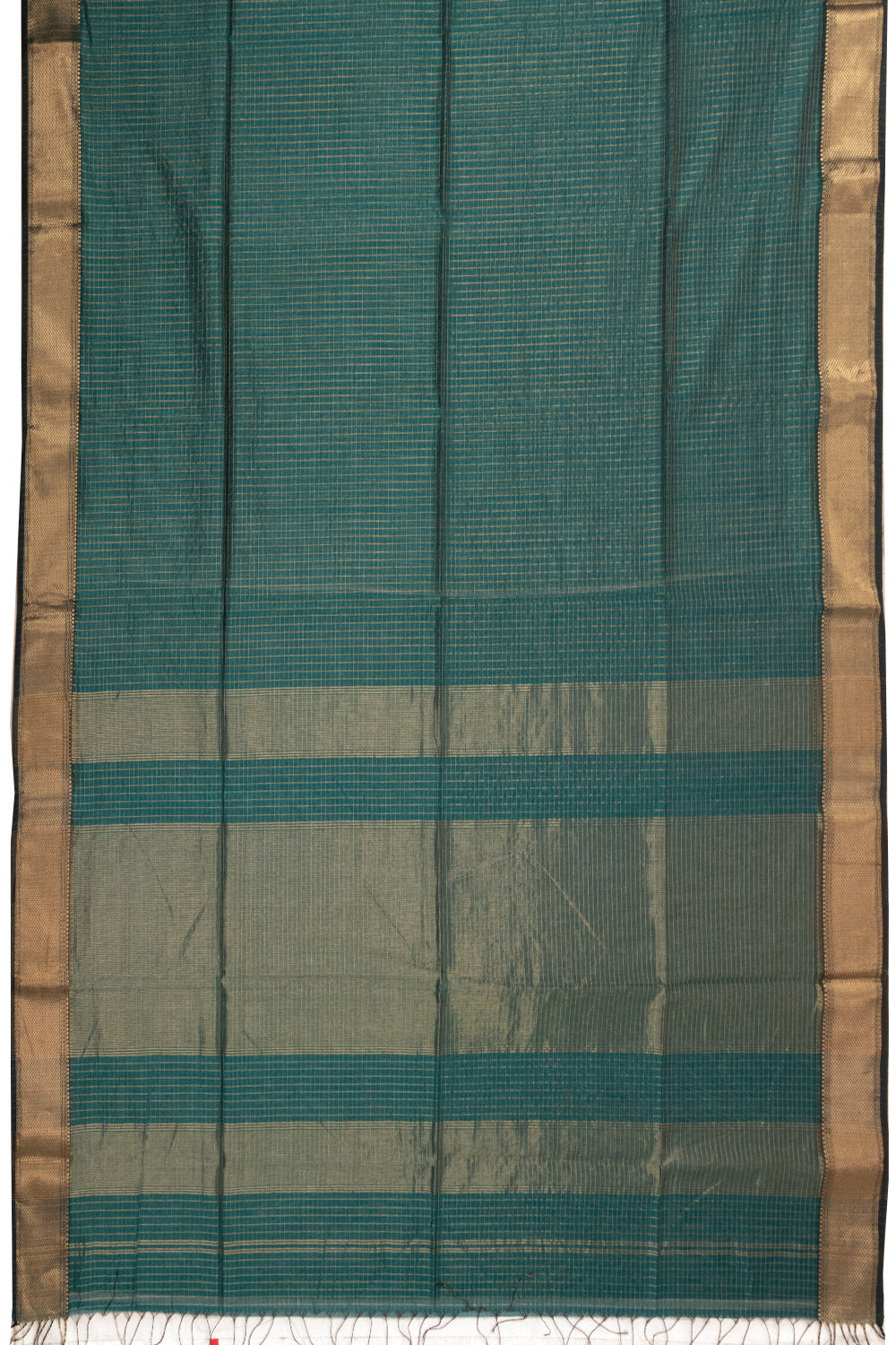 Green Handloom Maheshwari Silk Cotton Saree 10073142