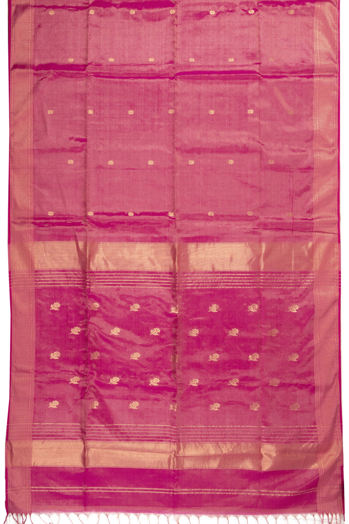 Pink Handloom Maheshwari Silk Cotton Saree 10073143