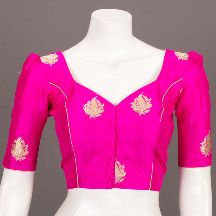  Hot Magenta Banarasi Katan Silk Blouse 10073412