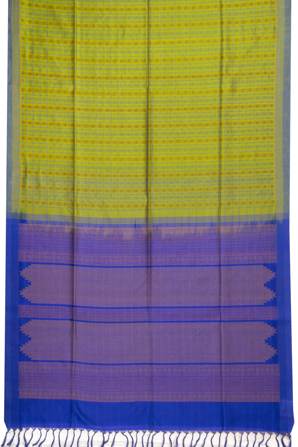 Yellow Handloom Kanchi Silk Cotton Saree 10073570