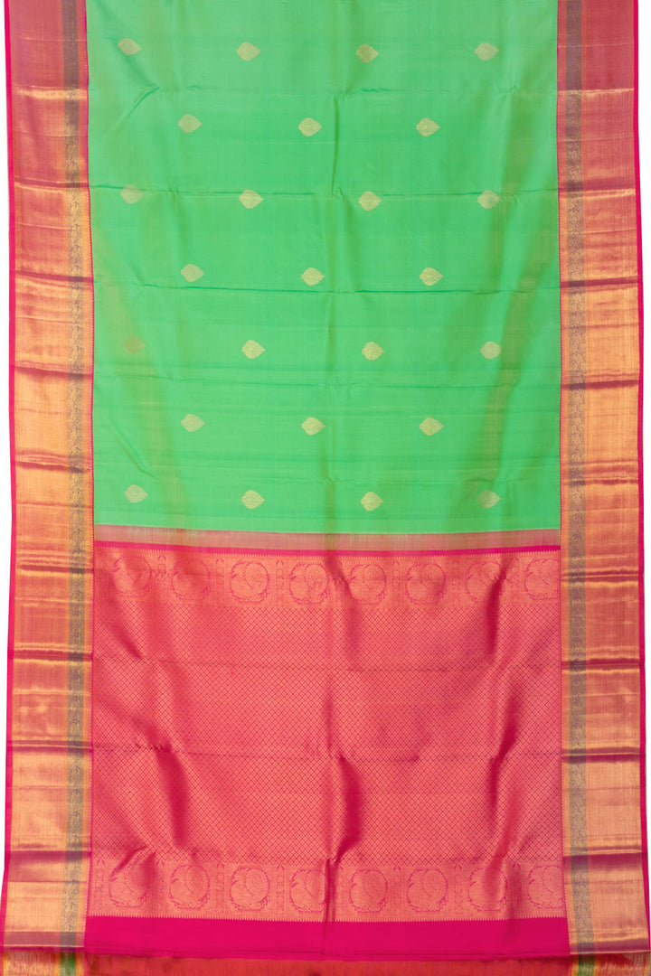 Green Bridal Korvai Kanjivaram Silk Saree 10070630