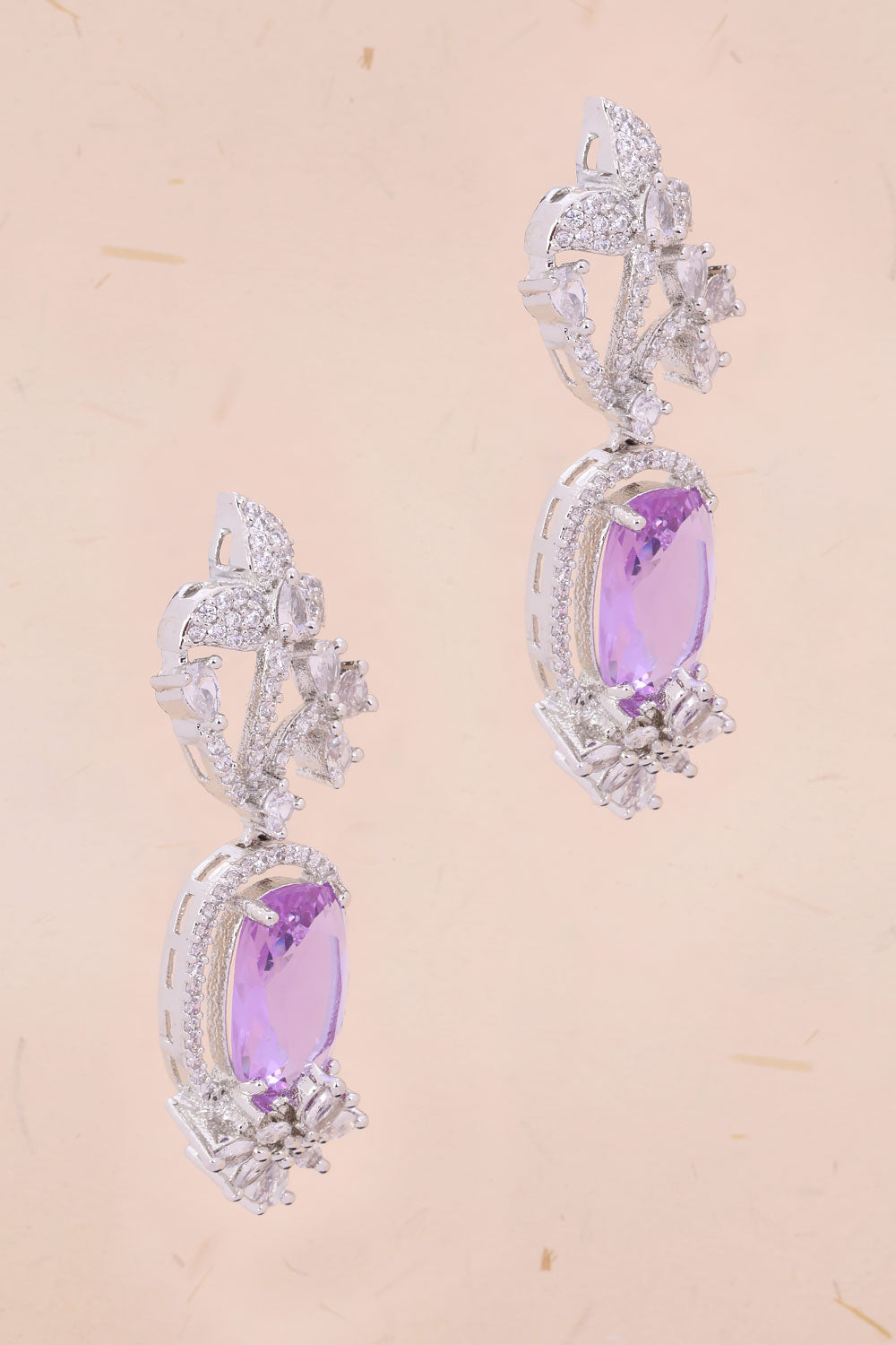 Purple Handcrafted Stone Earring