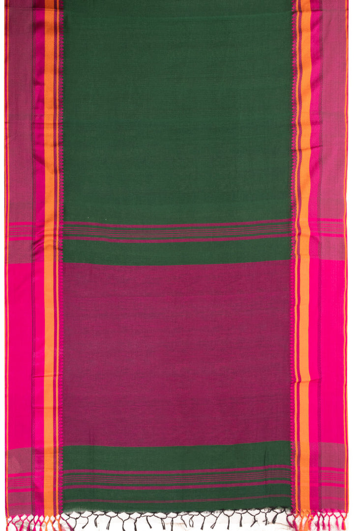 Green Shantipur Tant Bengal Cotton Saree 