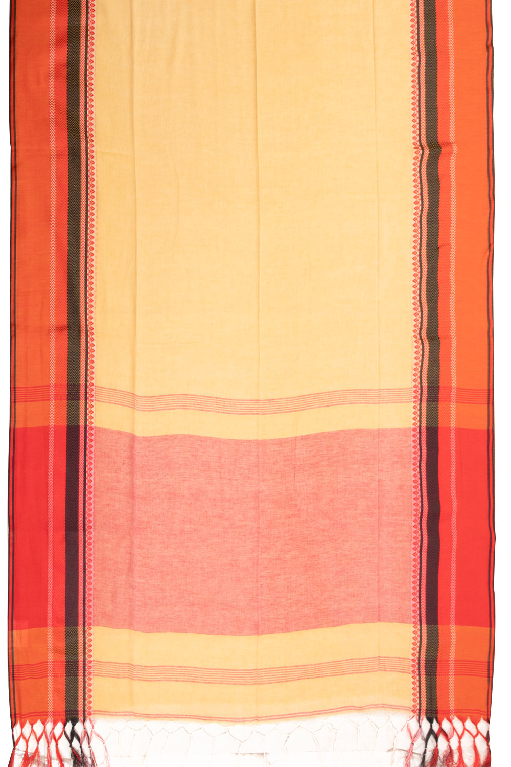 Sandal Shantipur Tant Bengal Cotton Saree 