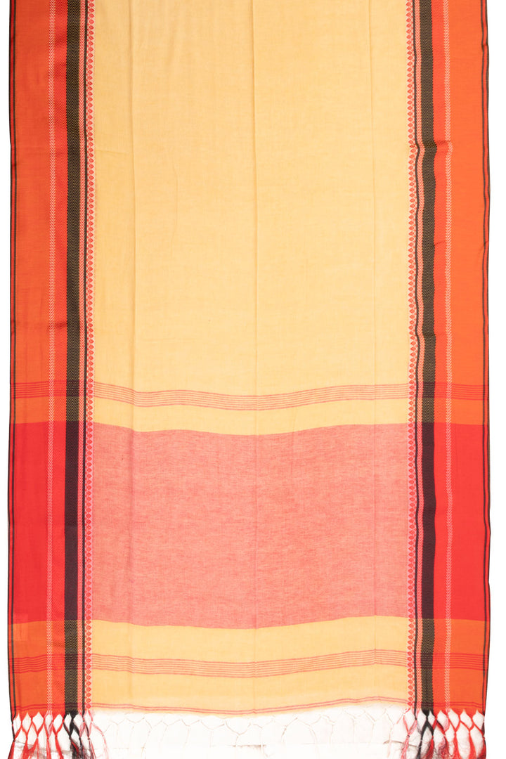 Sandal Shantipur Tant Bengal Cotton Saree 