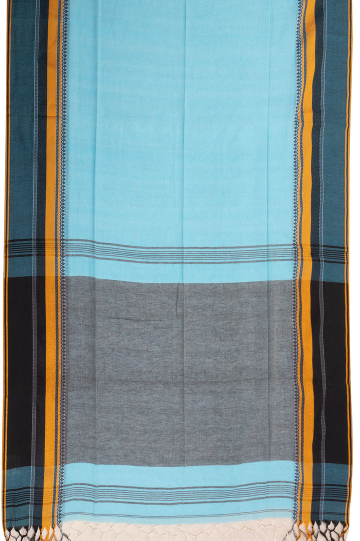 Blue Shantipur Tant Bengal Cotton Saree