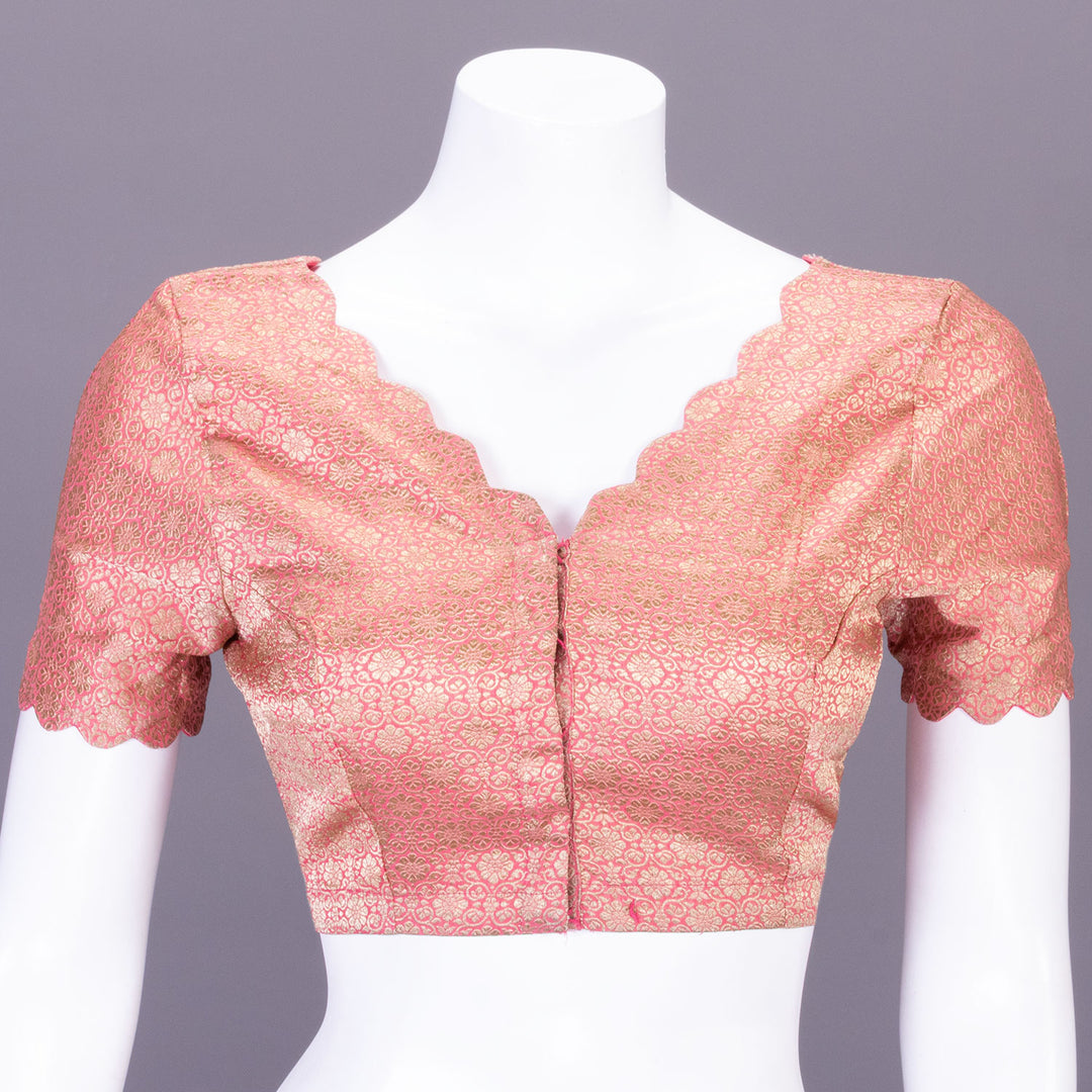 Peach Banarasi Silk Blouse