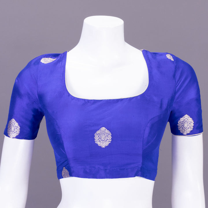 Azure Blue Handcrafted Banarasi Silk Blouse